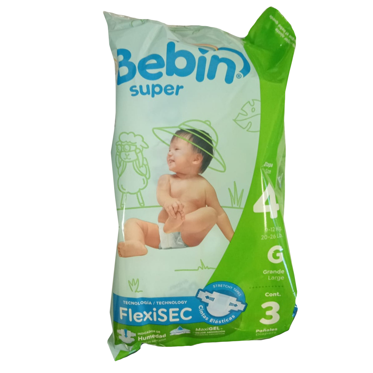 Pañal Bebin Súper Grande 3 Pz