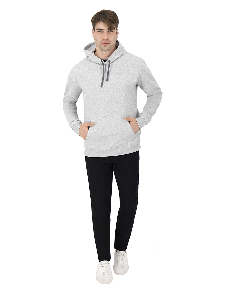 SET DE 2 SUDADERAS BÁSICAS GRIS JASPE Y NEGRO GRANDE INDICUM HOMBRE