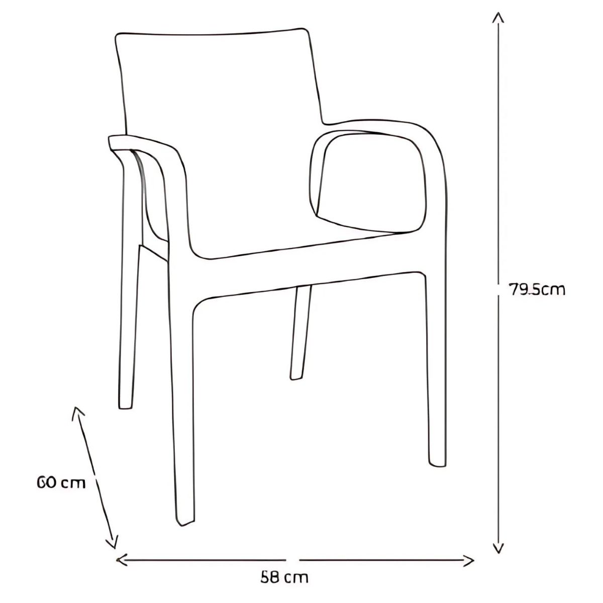 Silla Alissa Lagoon  Azul  Mod 5701B1