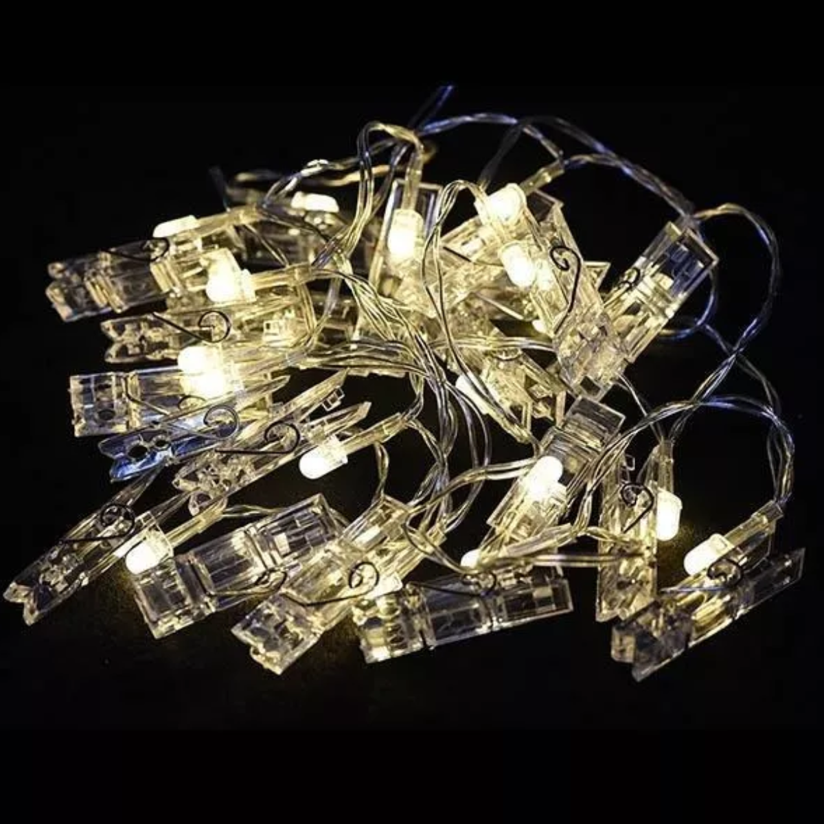 10m 100led-tendedero De Fotos,marco Para Foto,pinzas Con Luz