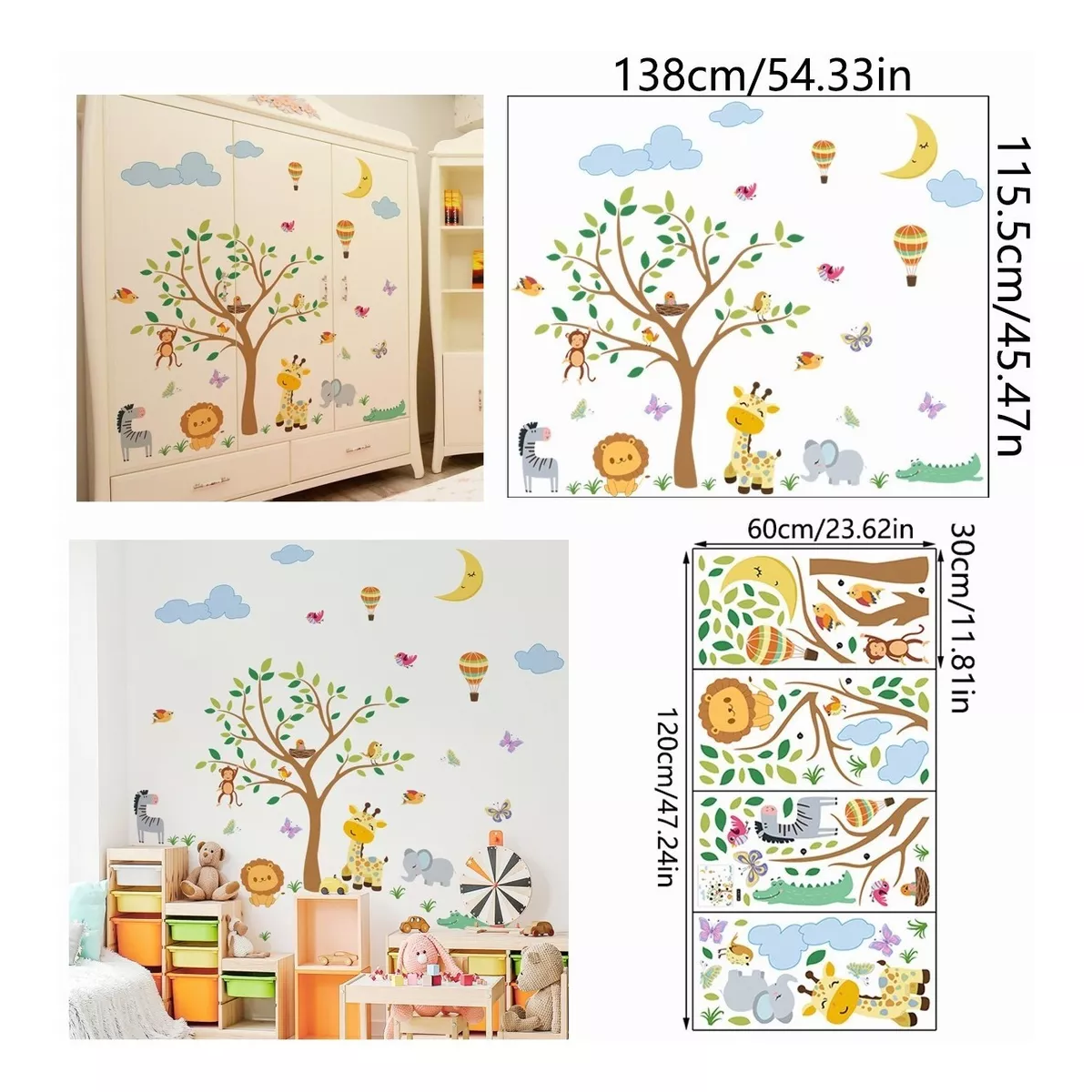 Pegatinas Sticker De Pared Infantiles Dibujos Animados