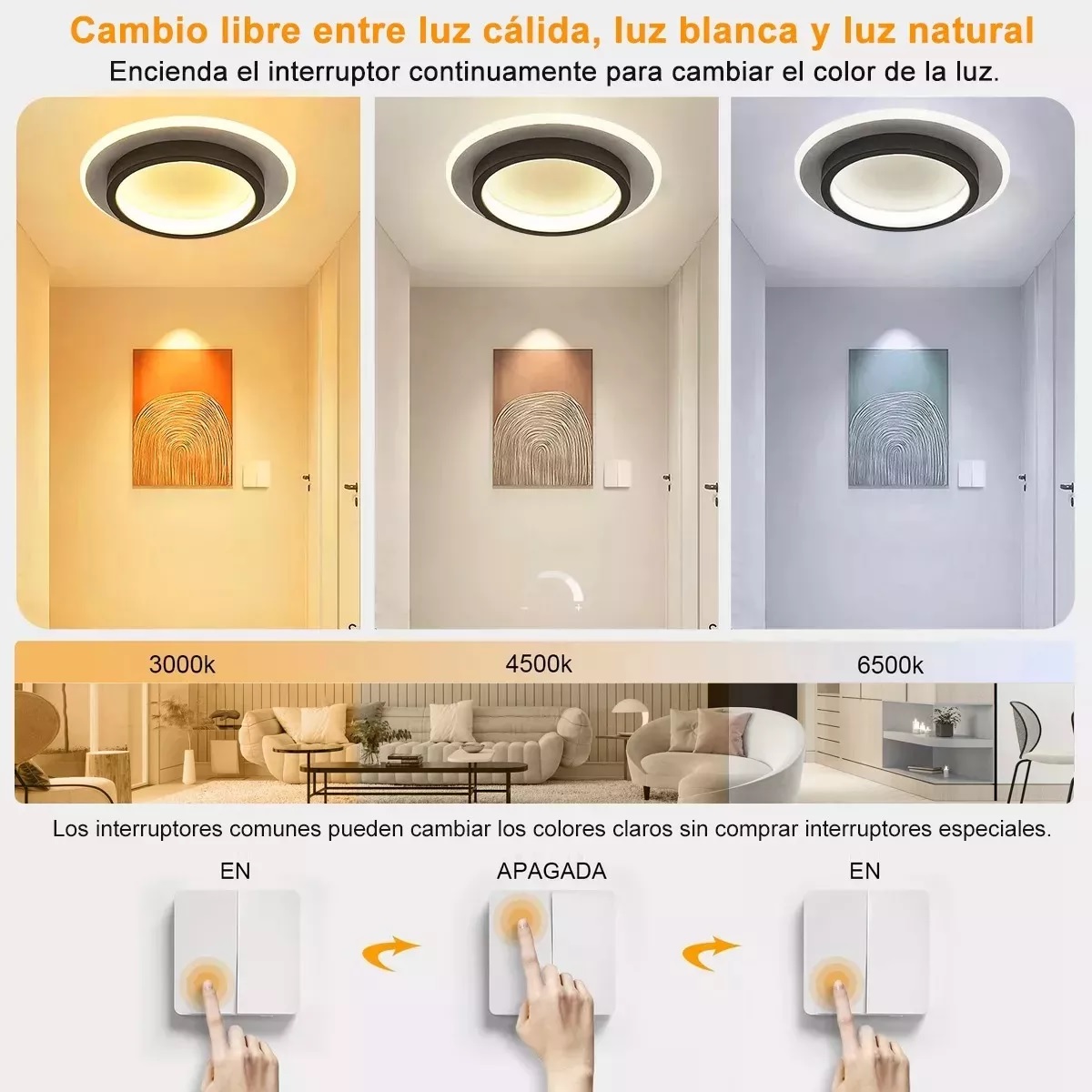 Lámparas De Techo Para Sala Cocina Modernas Decorativas Led
