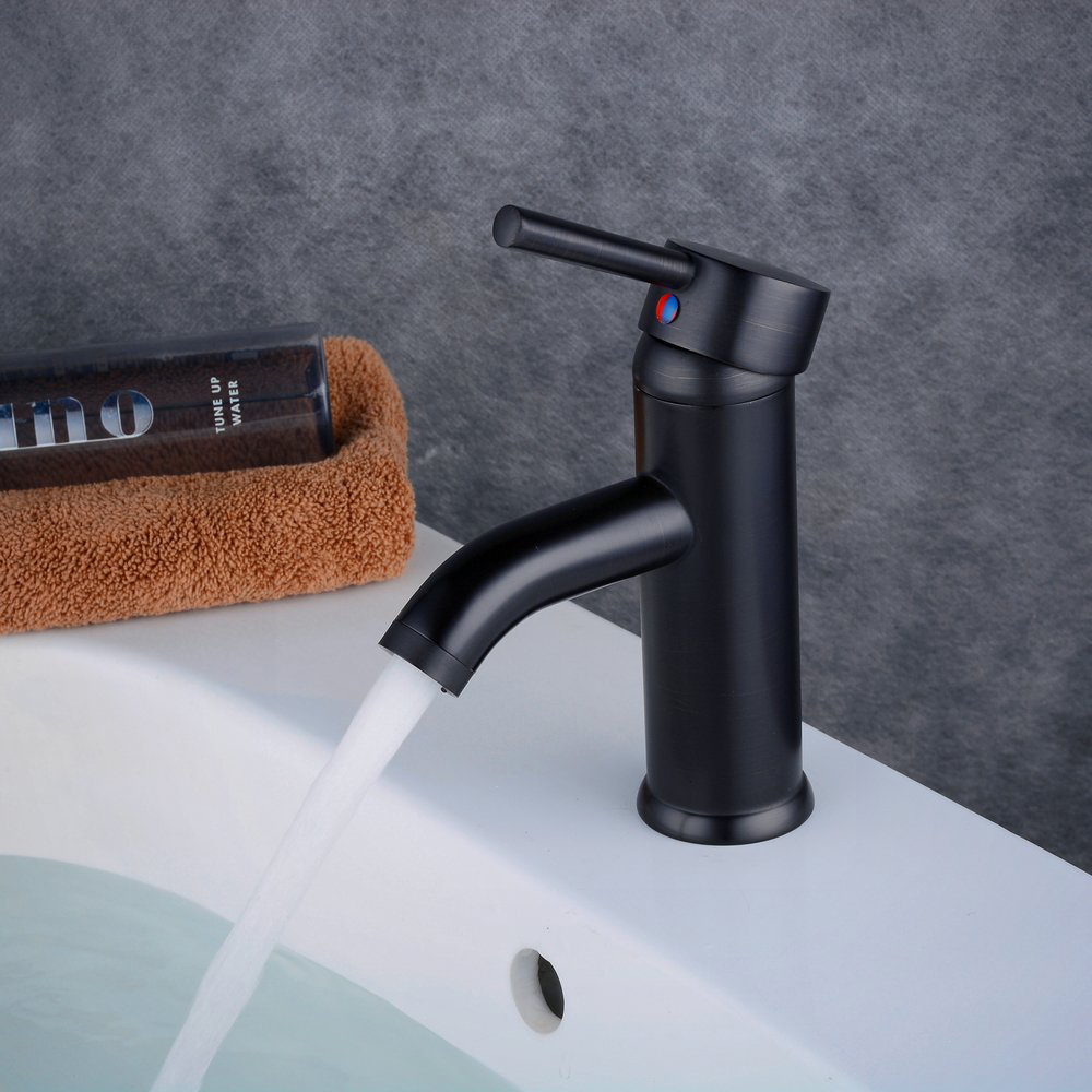 Esatto® Mueble de baño Buna color Mármol Blanco con lavabo cerámico llave negra desagües listo para instalar