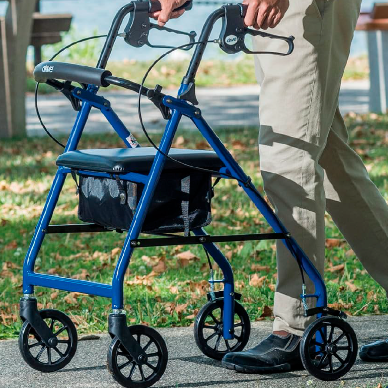 Andadera Ortopédica Rollator Asiento Tipo Silla Ruedas Drive Azul