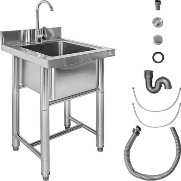 Tarja Fregadero Industrial Reforzado Acero Inox 50x53x90cm Gutstark Home