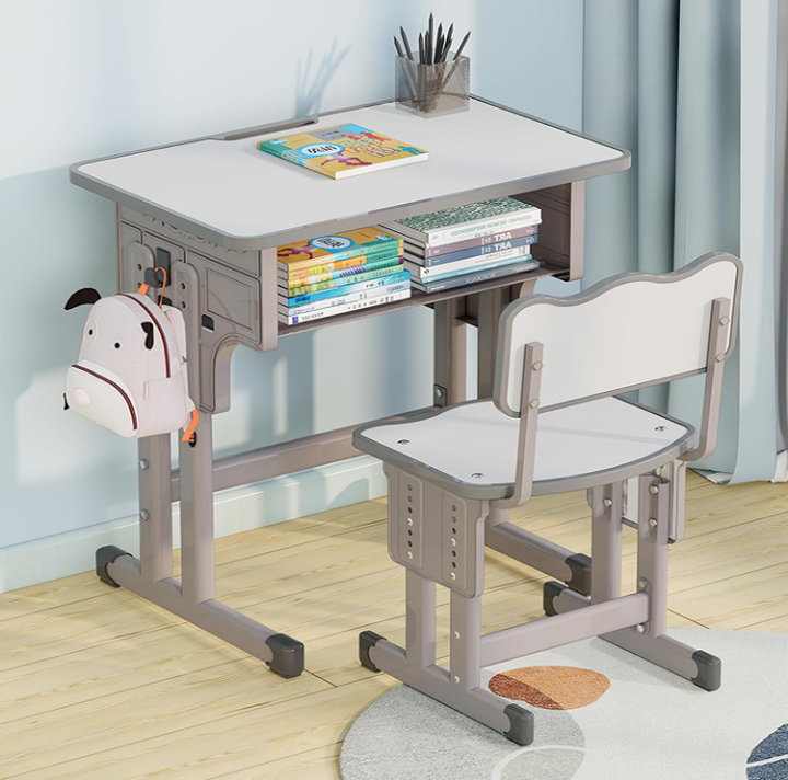 Kit de mesa escritorio y silla para niños altura ajustable 