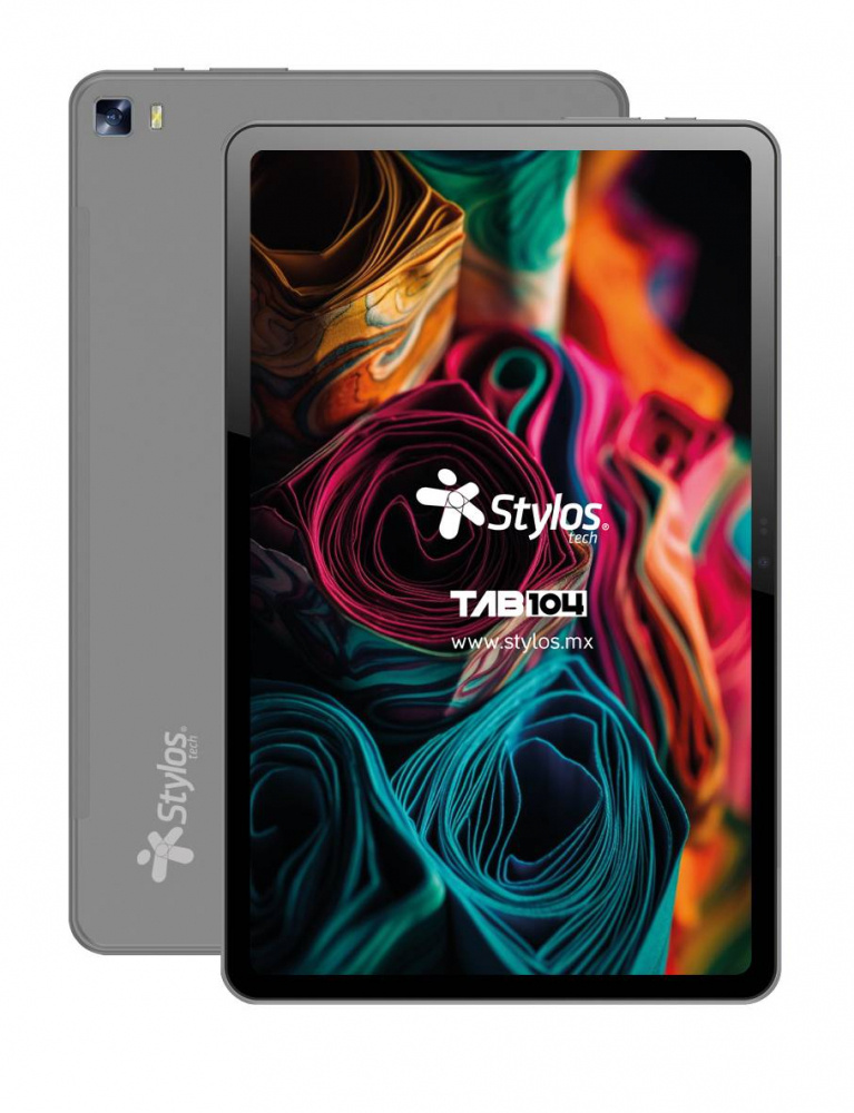 Stylos Tablet 10.4" TAB104 Octa Core 4GB 128GB WiFi Android 13 Funda TPU USB-C Gris