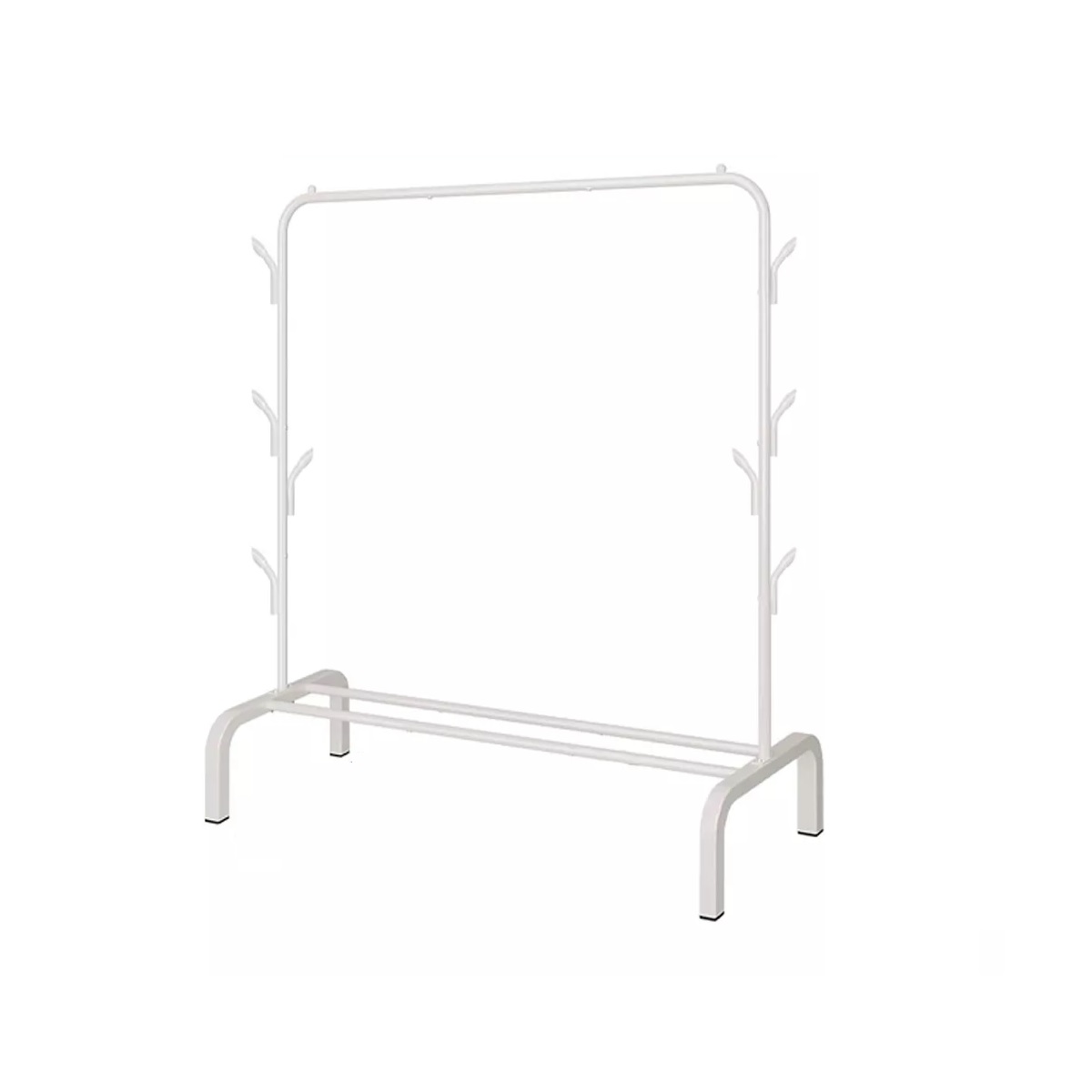 Perchero Rack Armable Ropa Organizador Closet Hogar Ganchos Color Blanco