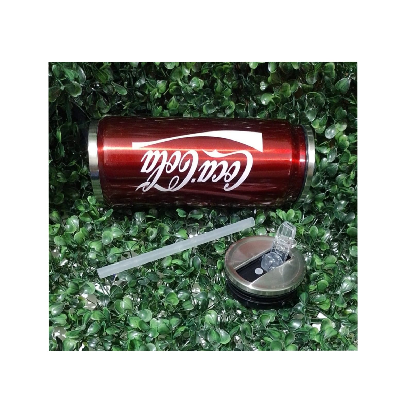 Termo Lata Kawaii Diseño de Refresco Coca Cola Color Rojo 500 ml