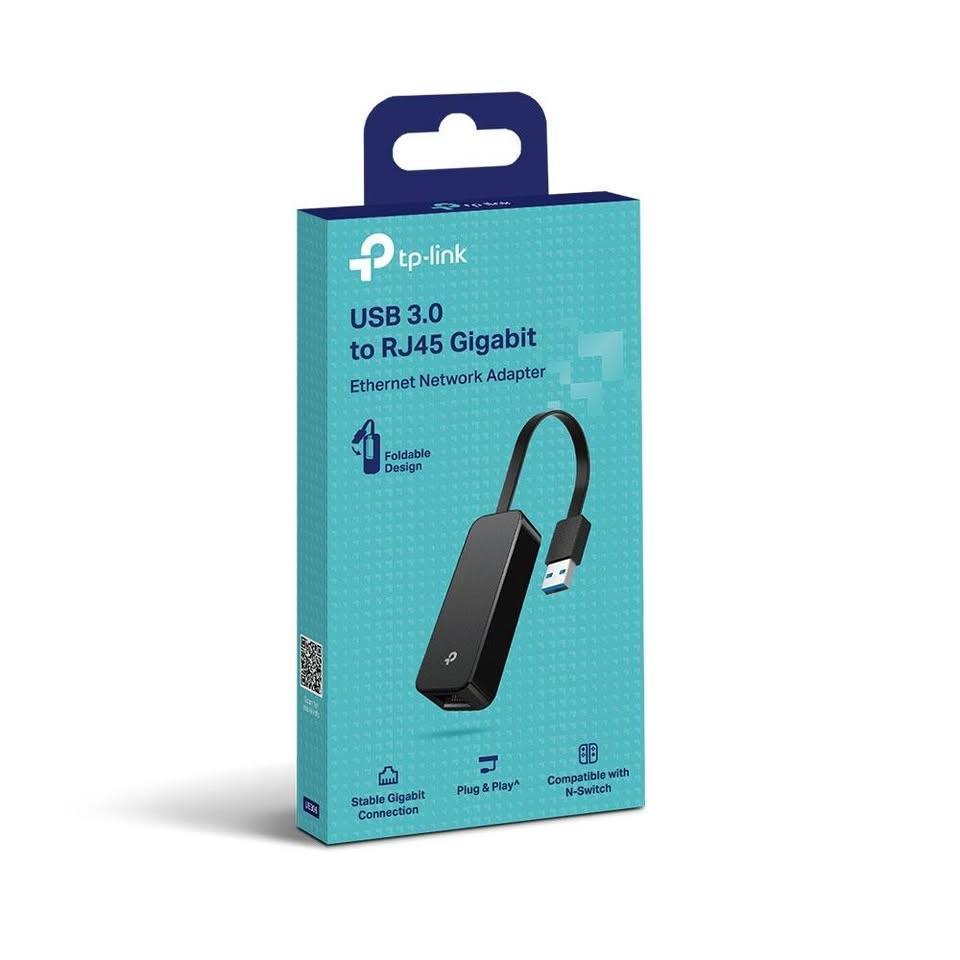 TP-Link Adaptador Red USB UE306 USB-A 3.0 Macho - Gigabit Ethernet RJ-45 Hembra 1 Gbit/s, Negro
