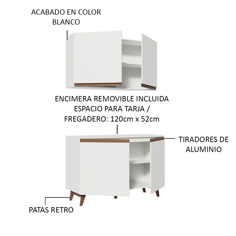 Cocina Integral Modular Madesa Reims 120cm BB