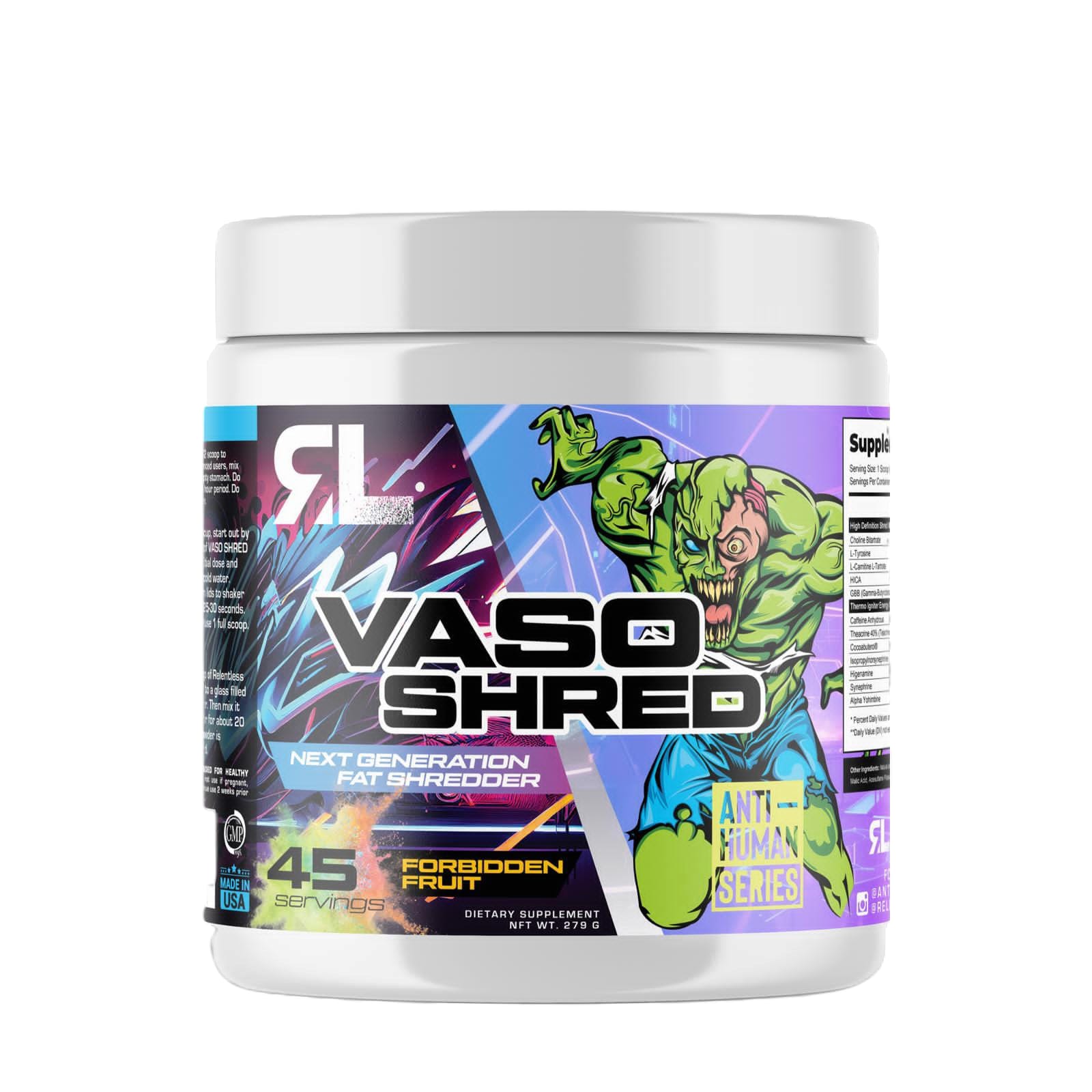 Pre-entreno Vaso Shred 45 serv ponche 