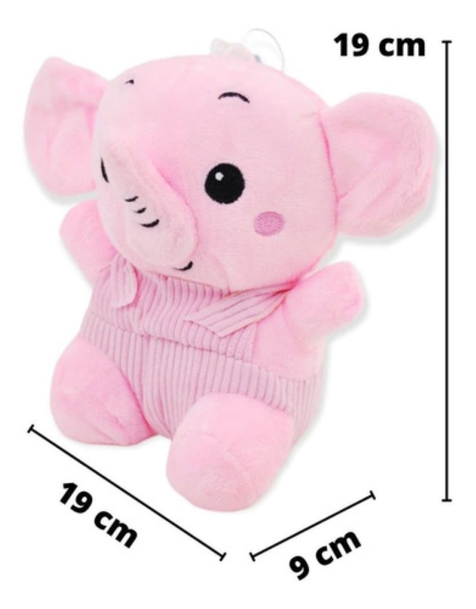 Peluches Mayoreo 6 Pzas Elefante Jumpy Rosa Ch ROSA