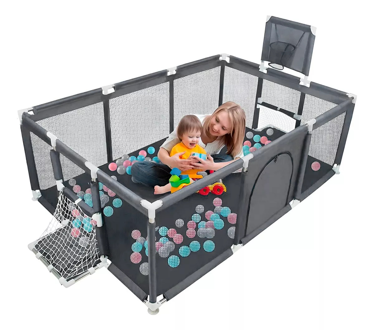 Corral para bebé grande para juegos y primeros pasos.