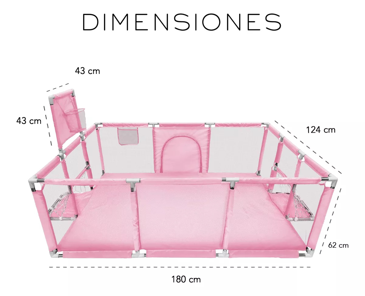 Corral para bebé grande para juegos y primeros pasos.