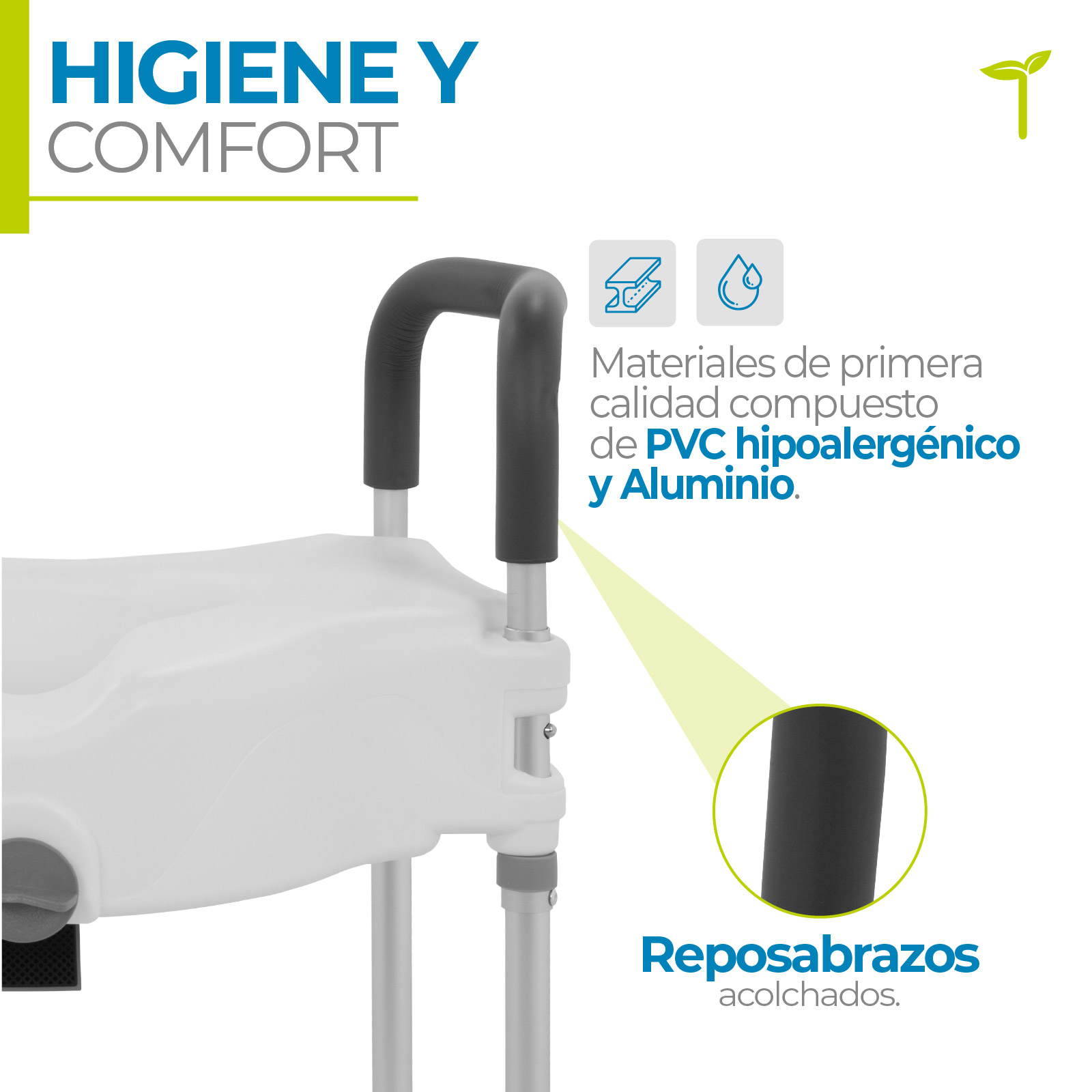 Aumento De Asiento Elevador De Inodoro Con Altura Ajustable