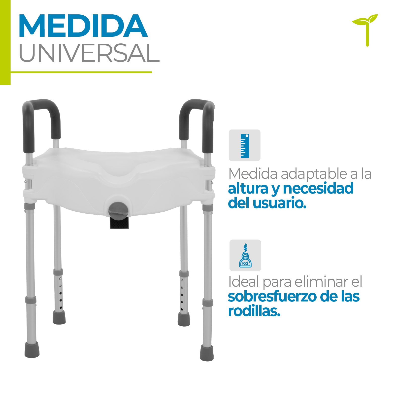 Aumento De Asiento Elevador De Inodoro Con Altura Ajustable