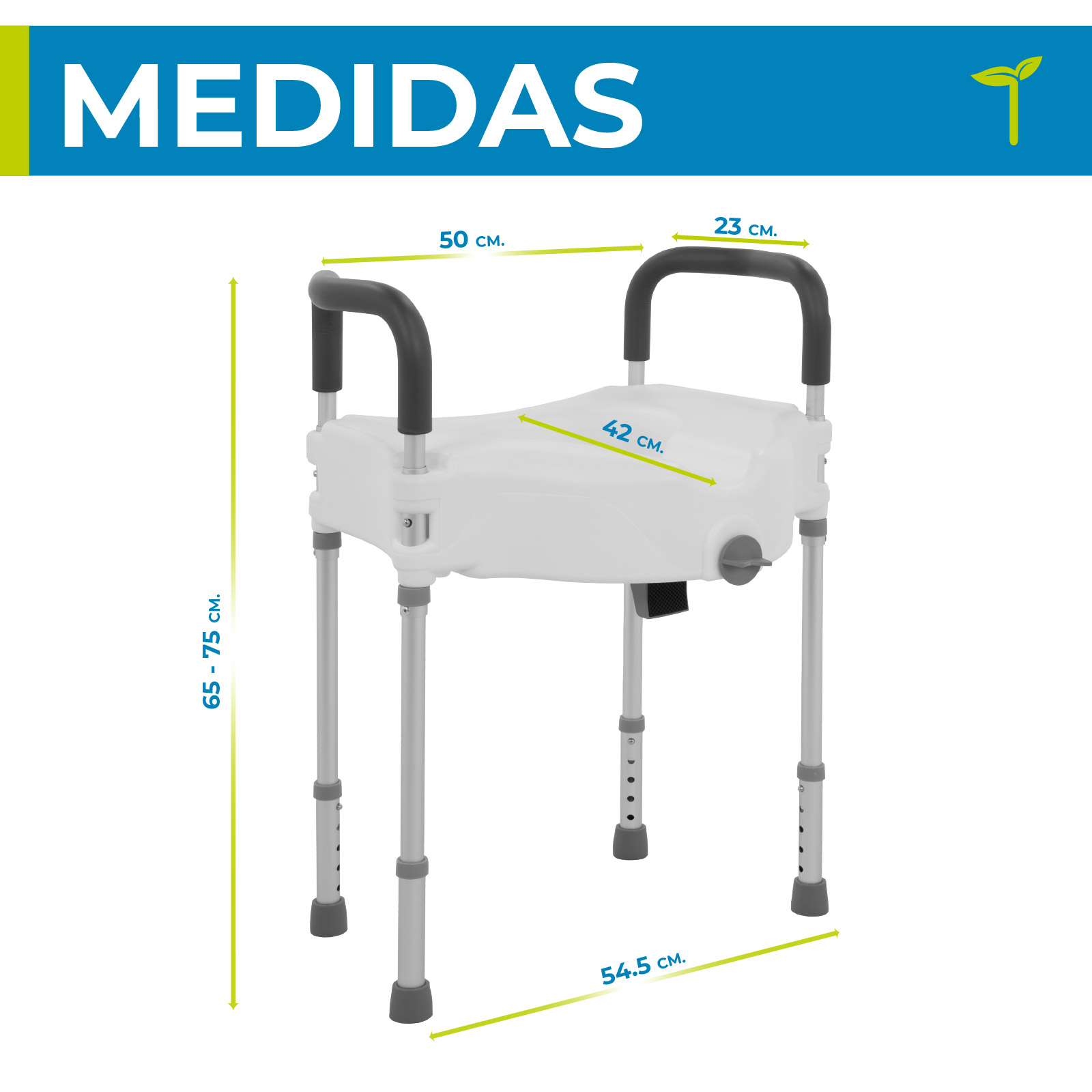 Aumento De Asiento Elevador De Inodoro Con Altura Ajustable