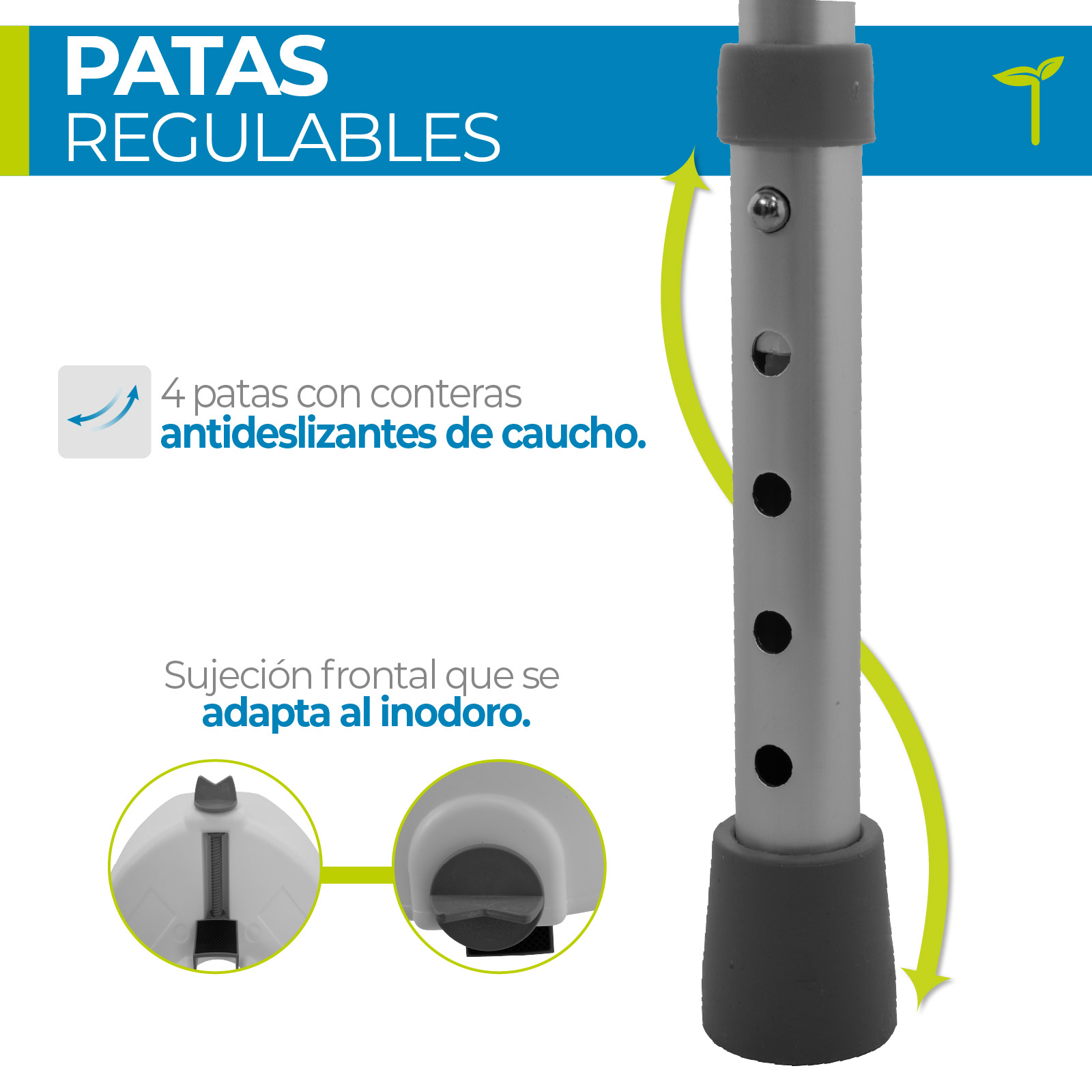 Aumento De Asiento Elevador De Inodoro Con Altura Ajustable