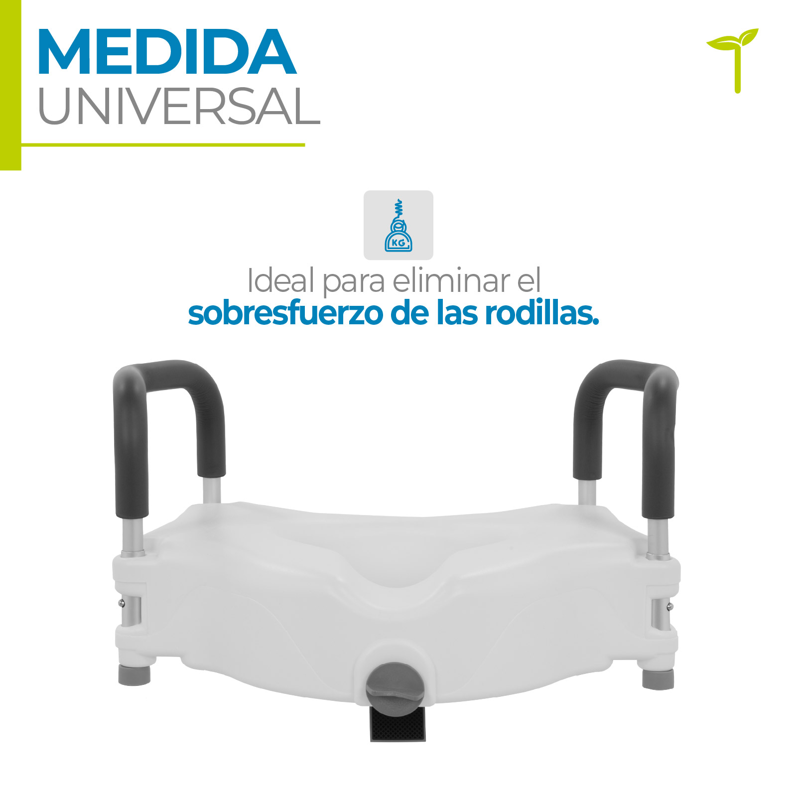 Aumento Para Baño Asiento Elevador Con Agarraderas De Apoyo