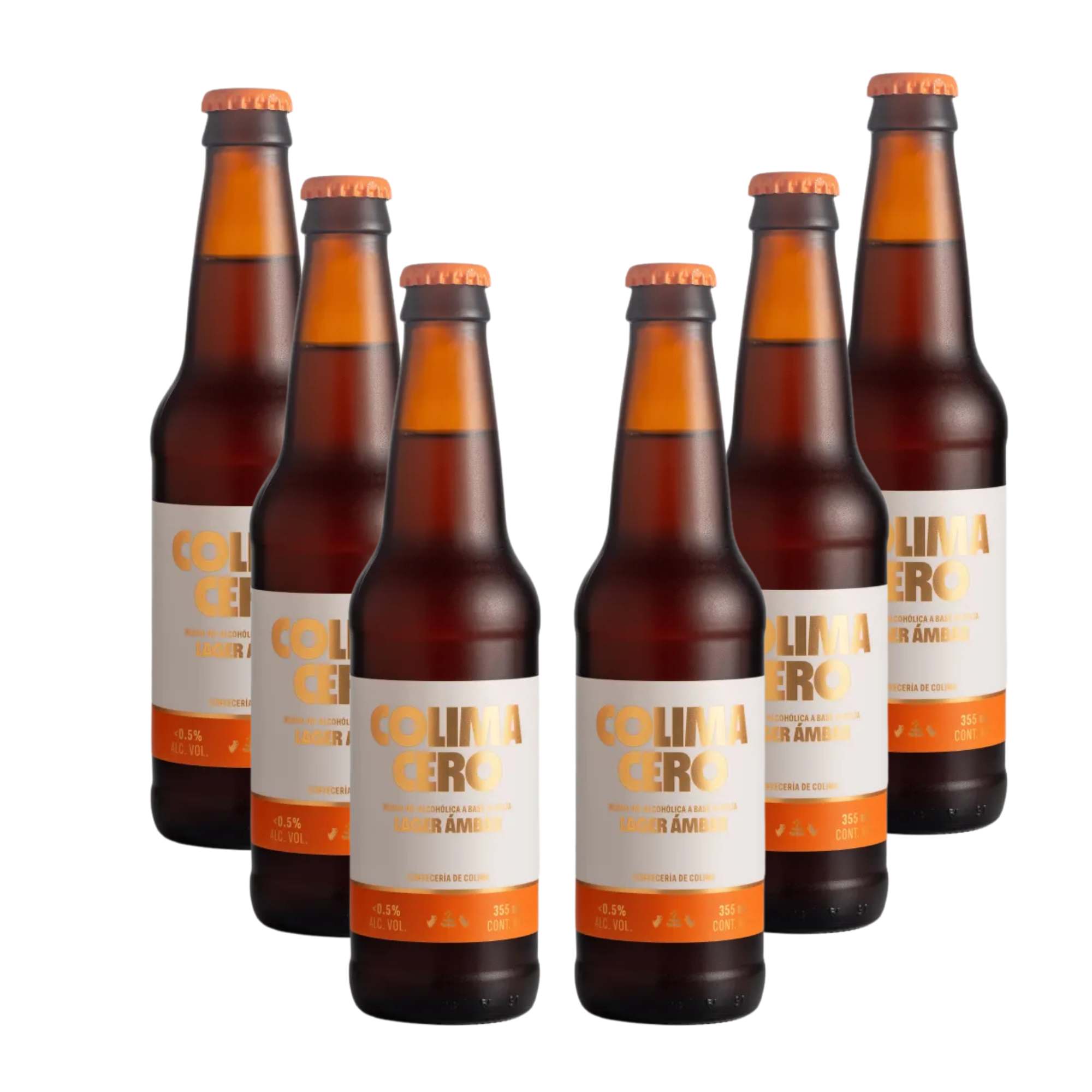 Six Pack Cerveza Colimita Cero Lager Ámbar 355 Ml