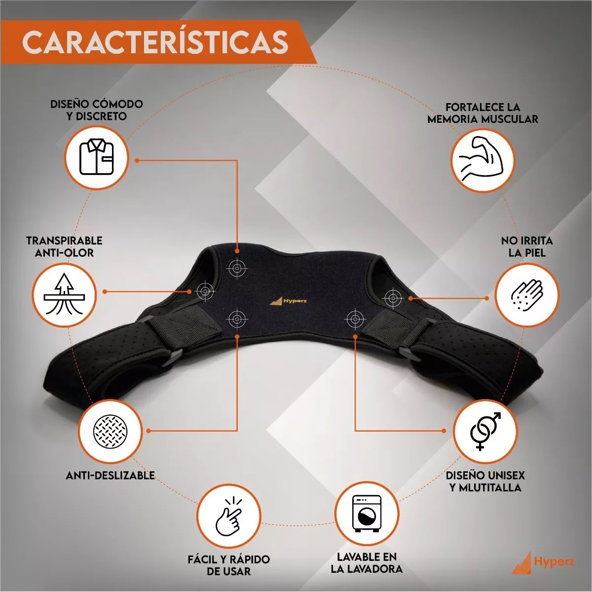 Corrector Postura Espalda Para Hombre Y Mujer Faja Ajustable