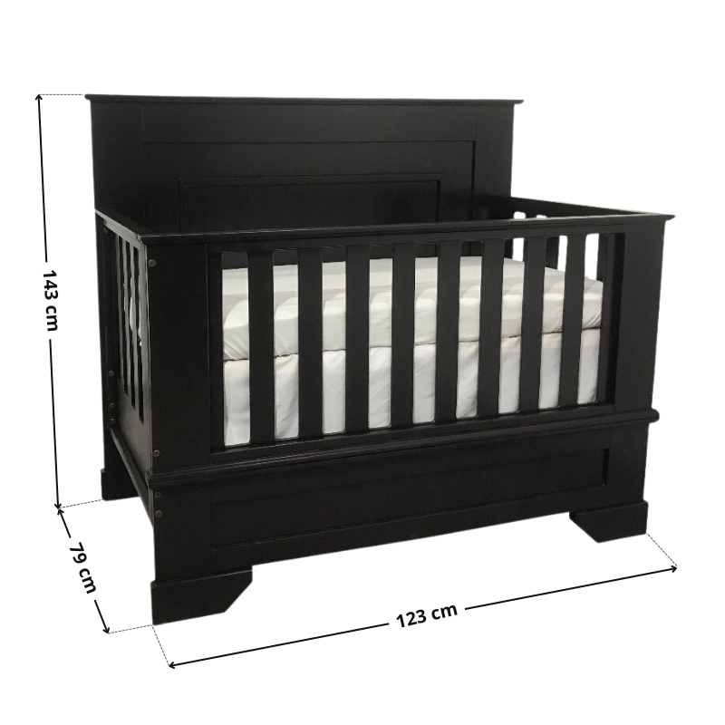 Cuna Cama de madera Matrimonial CUNABEBE Royal Chocolate