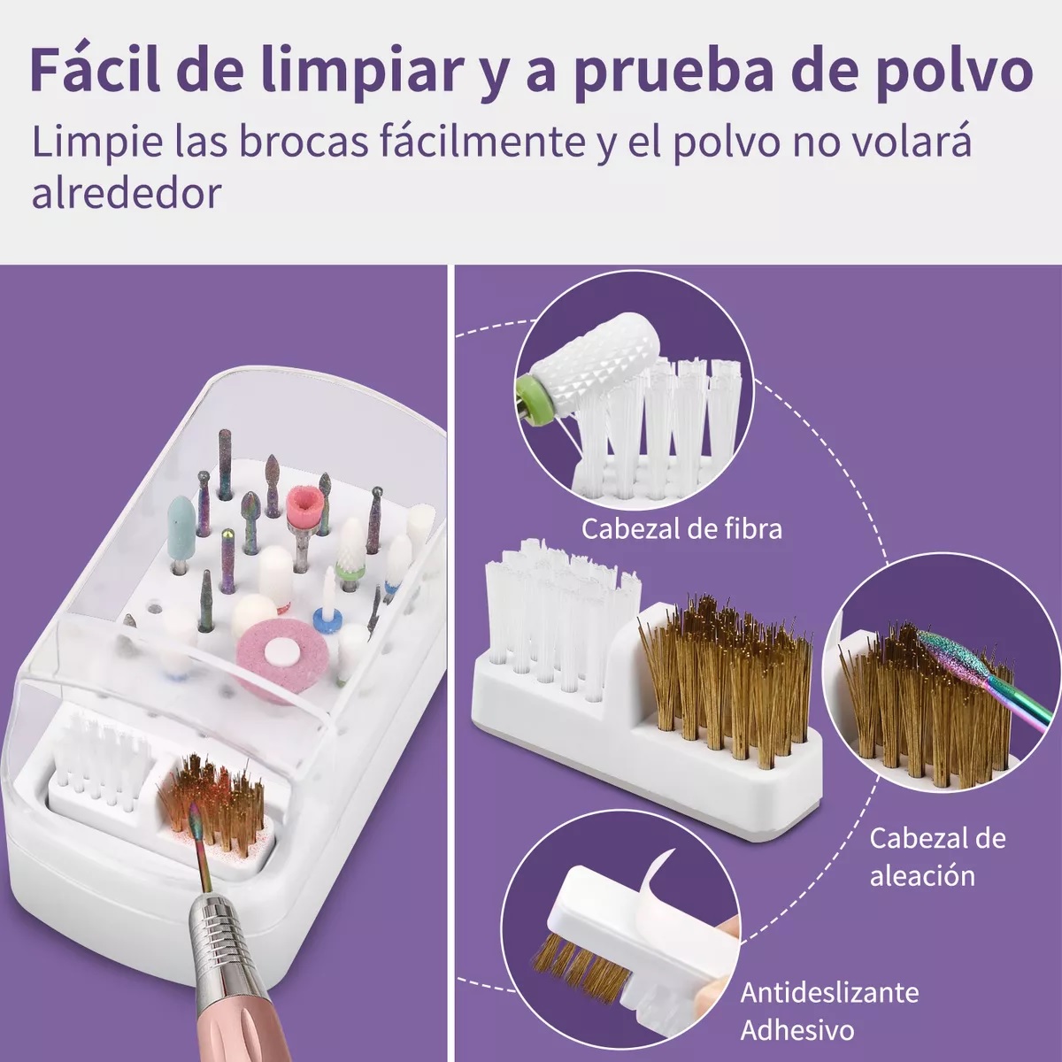 24pz Puntas Para Drill Taladro Y Soporte Para Brocas De Uñas