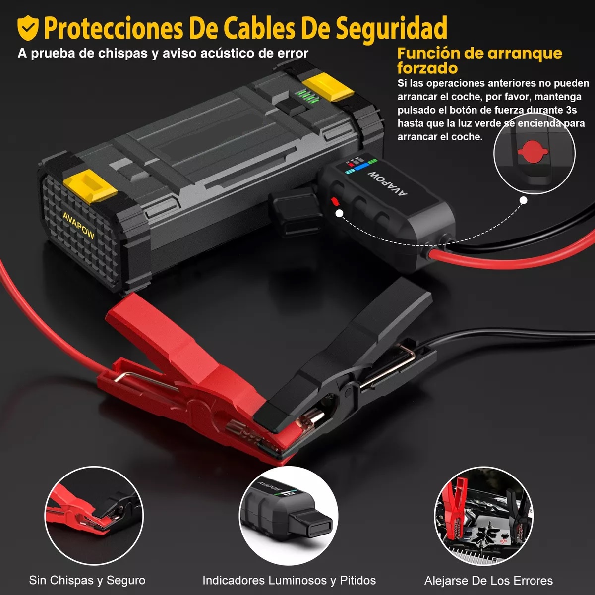Arrancador De Batería Para Coche 4000a, 12v Para 8 Cilindros