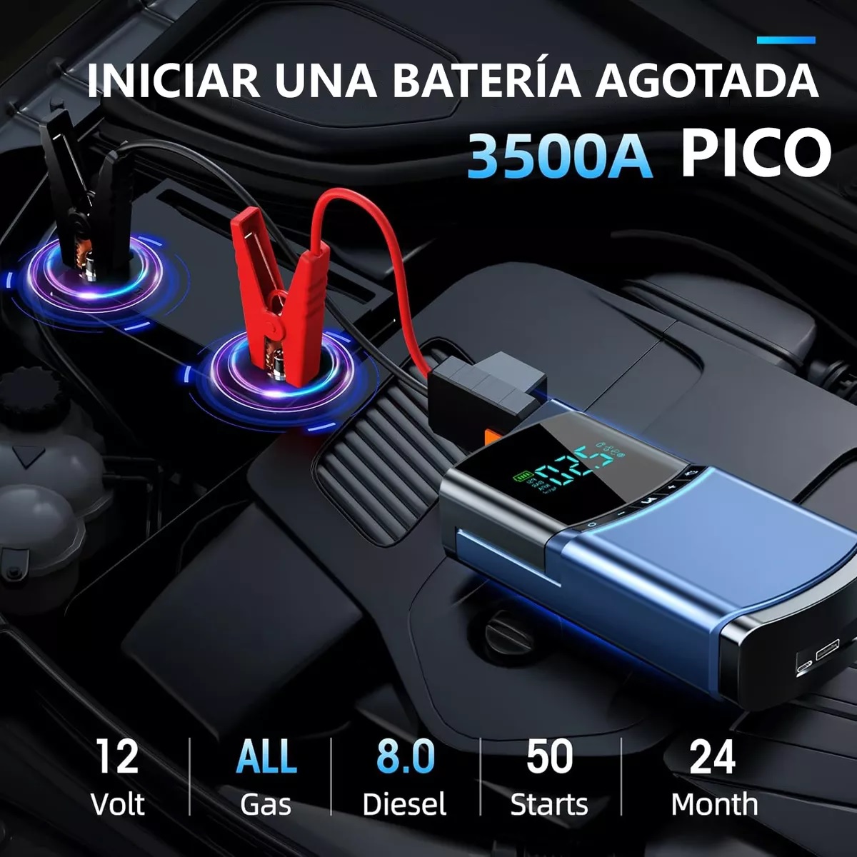 Arrancador Cargador De Baterías Carro Autos Compresor Aire