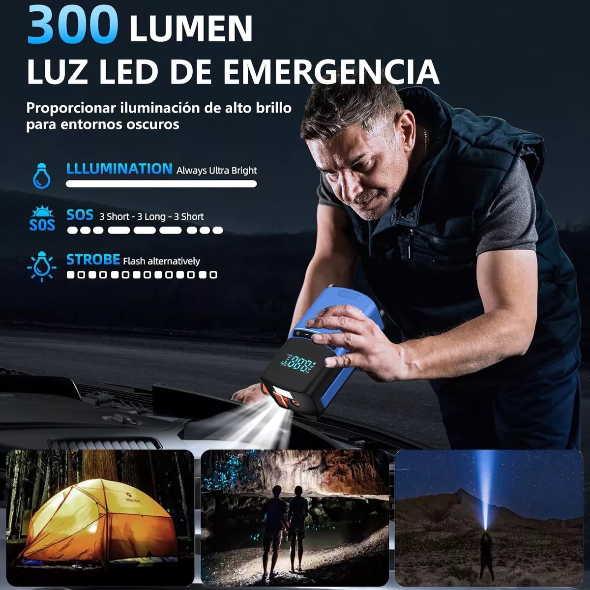 Arrancador Cargador De Baterías Carro Autos Compresor Aire