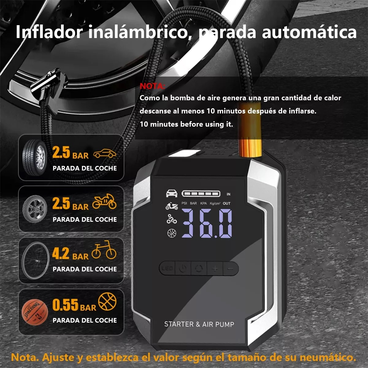 Arrancador De Batería De Auto Con Compresor De Aire 150psi