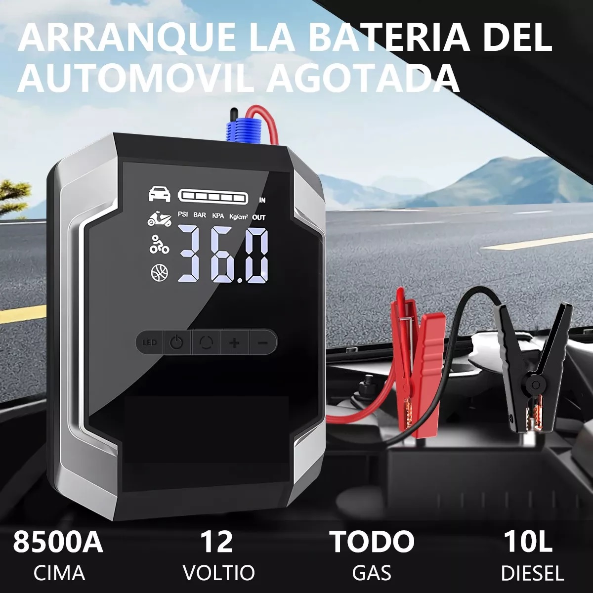 Arrancador De Batería De Auto Con Compresor De Aire 150psi