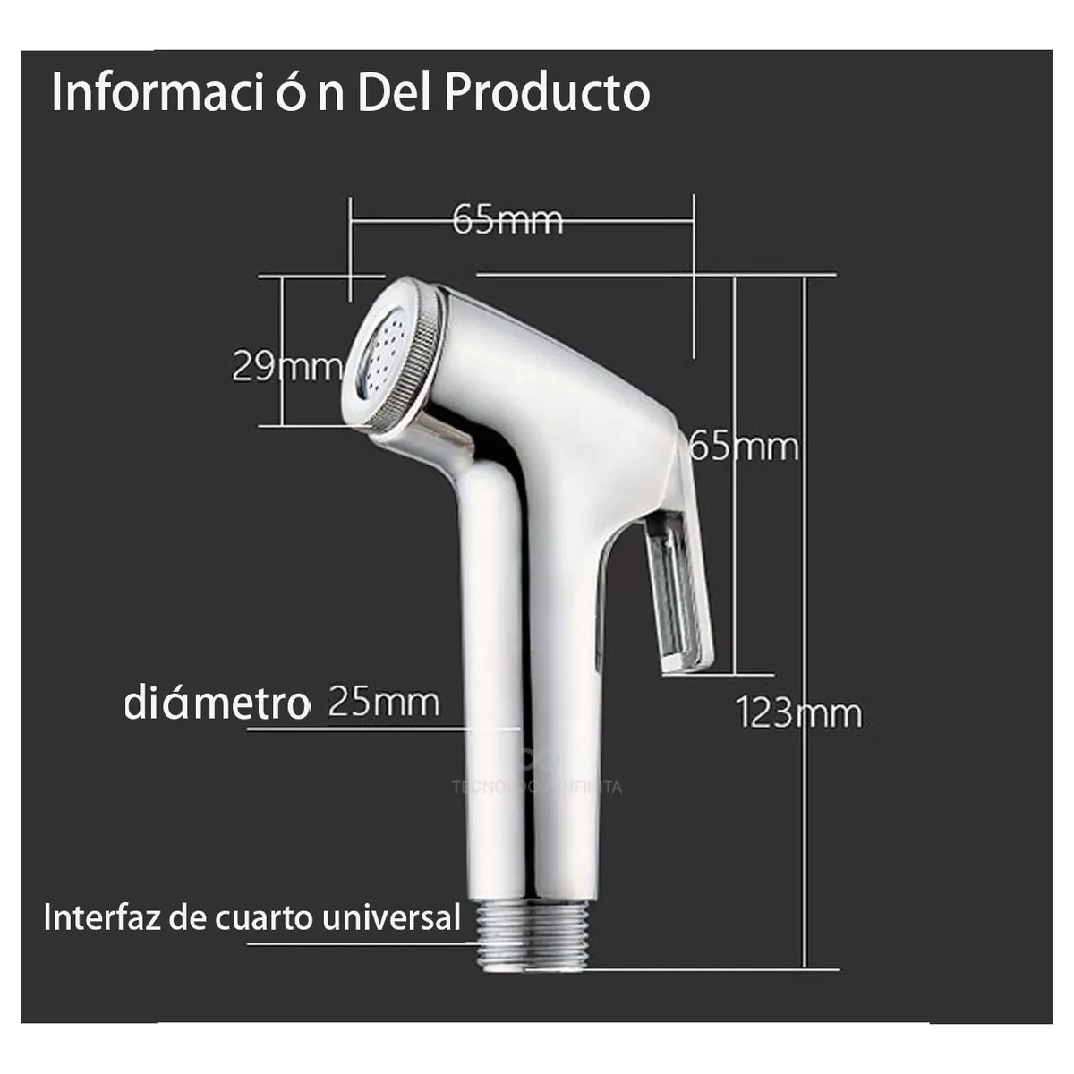 Manguera Con Rociador De Mano Para Ducha O Bidet