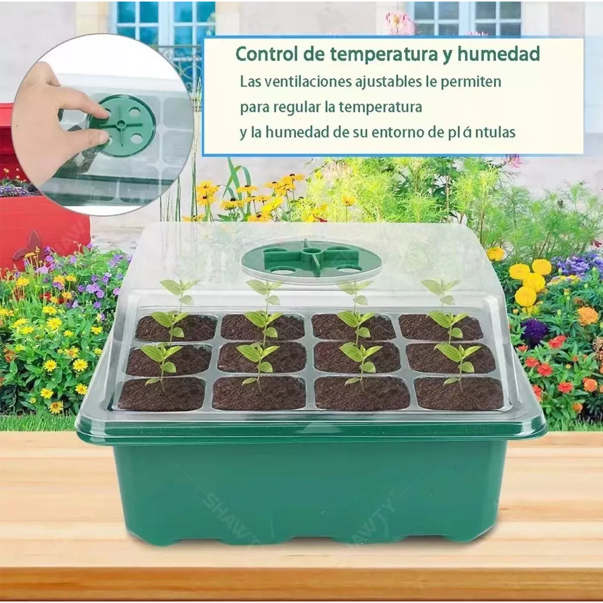 Charolas Germinadoras Semillero Invernadero Tapa 10pz