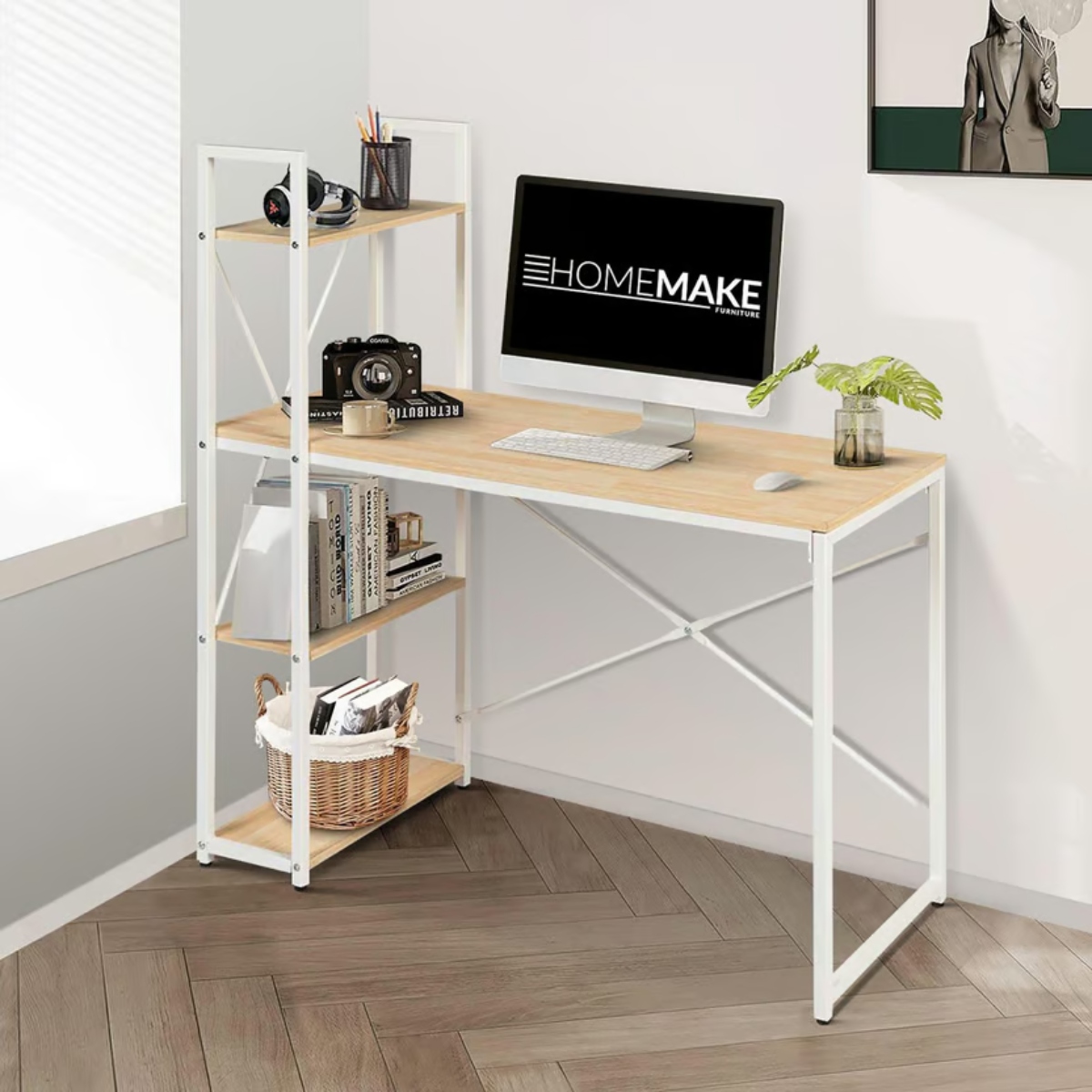 Escritorios de Oficina / Computadora Yata EGGPLAN 5953 Color Madera ENDY22