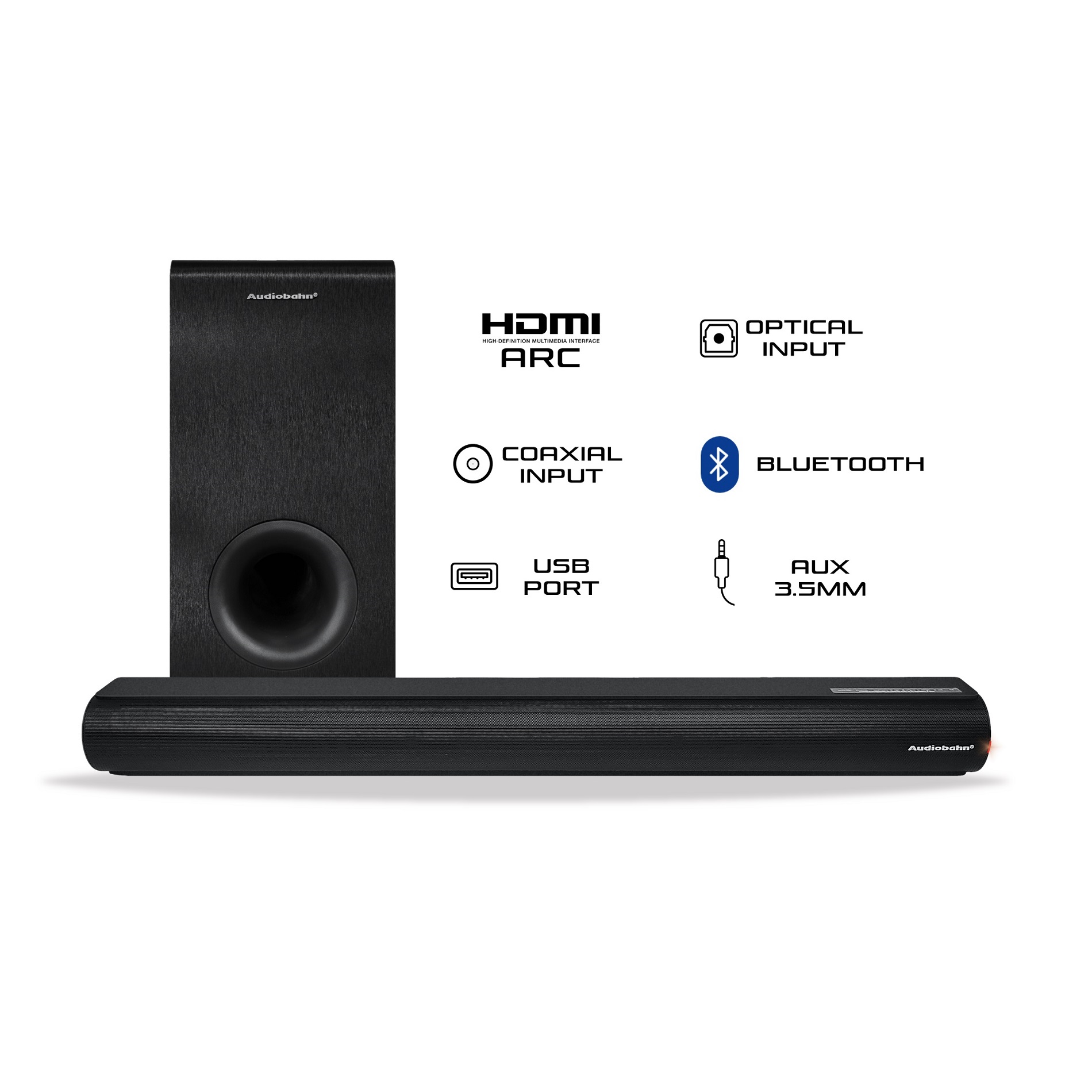 Barra De Sonido Audiobahn Con Subwoofer Inalambrico y Bluetooth 