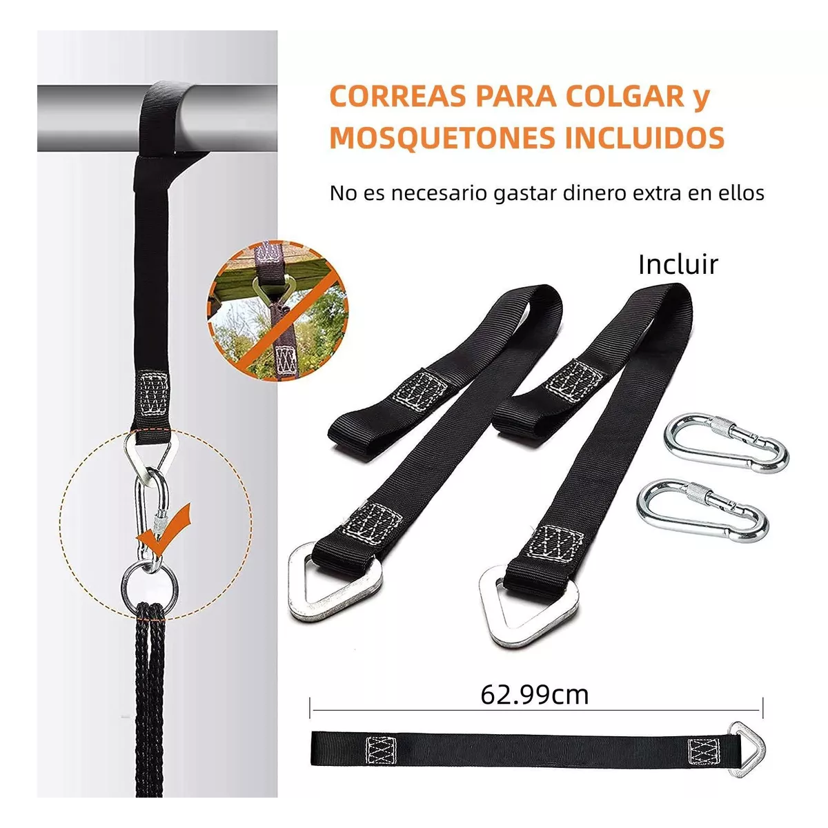 Asiento Columpio Redondo Para Niños Árbol Exteriores 100cm