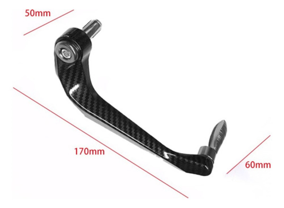 Cubre Palancas Reforzado Aluminio Fibra De Carbono Moto negro
