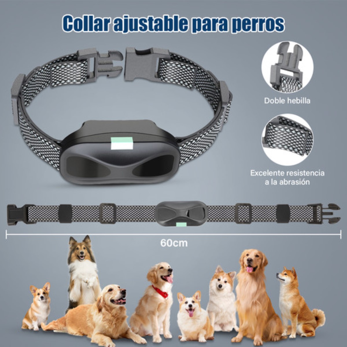 Collar Antiladridos Adiestrar Electrico Perros Negro 2 Pcs NEGRO