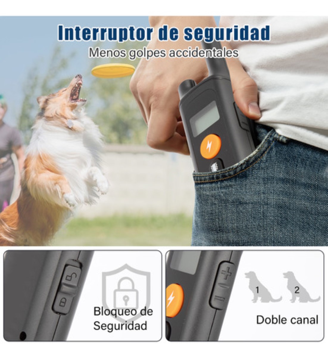 Collar Antiladridos Adiestrar Electrico Perros Negro 2 Pcs NEGRO