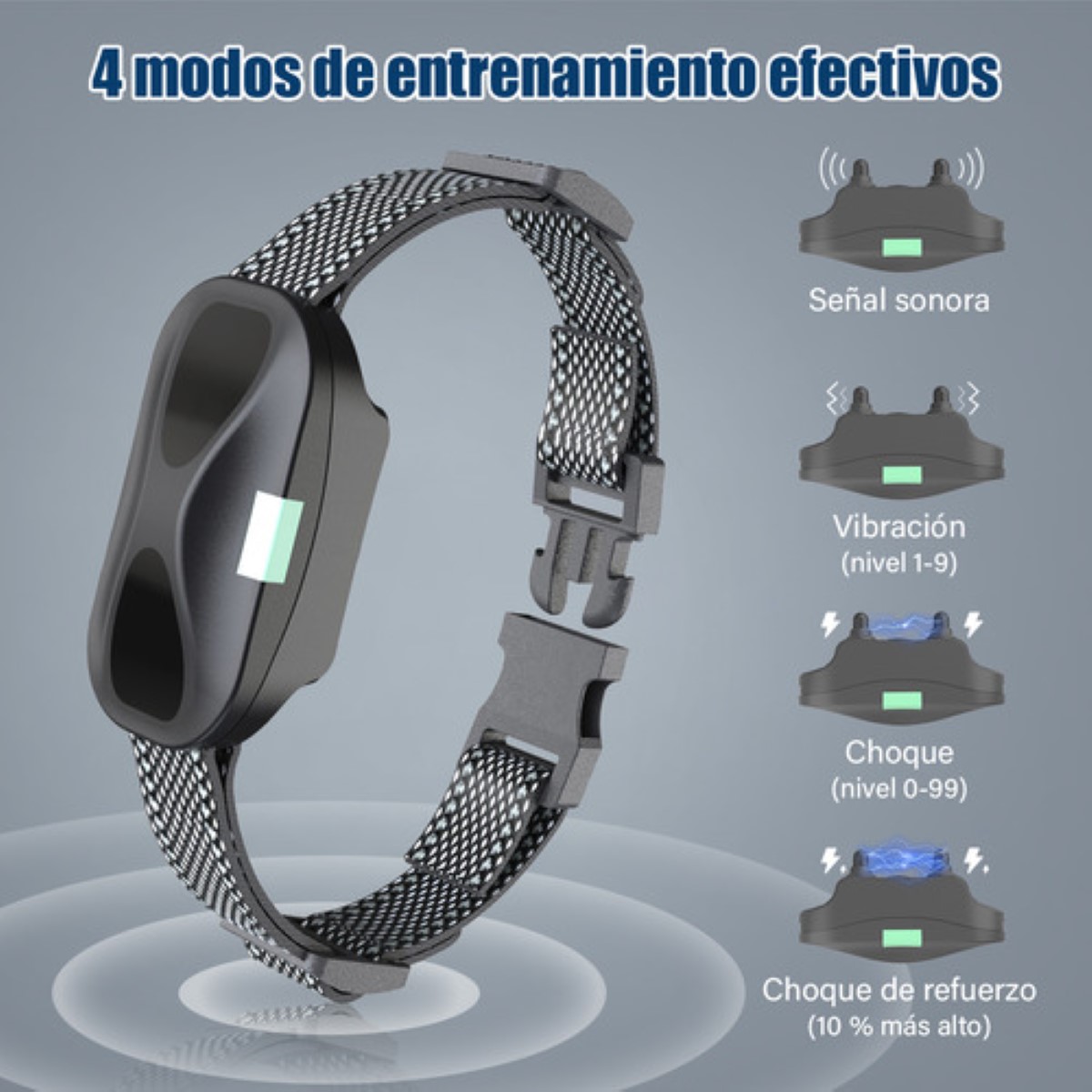 Collar Antiladridos Adiestrar Electrico Perros Negro 2 Pcs NEGRO
