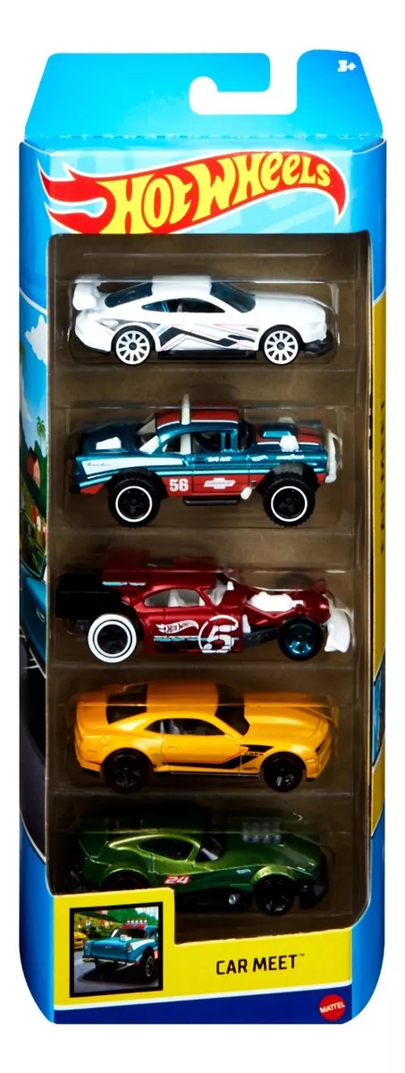 Vehículo Hot Wheels Die Cast Paquete 5 Autos Varios Modelos (modelo Sorpresa)