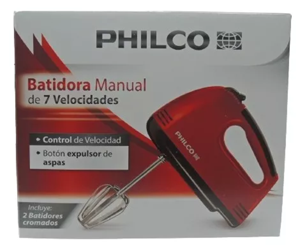 Batidora de Mano Philco 9974 7 Velocidades Roja