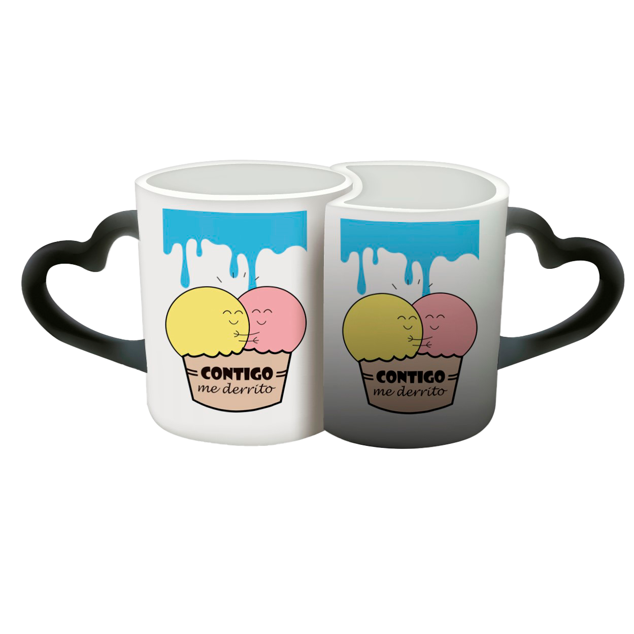 TAZA PERSONALIZADA CONTIGO ME DERRITO MODELO DUO PAREJA MÁGICA