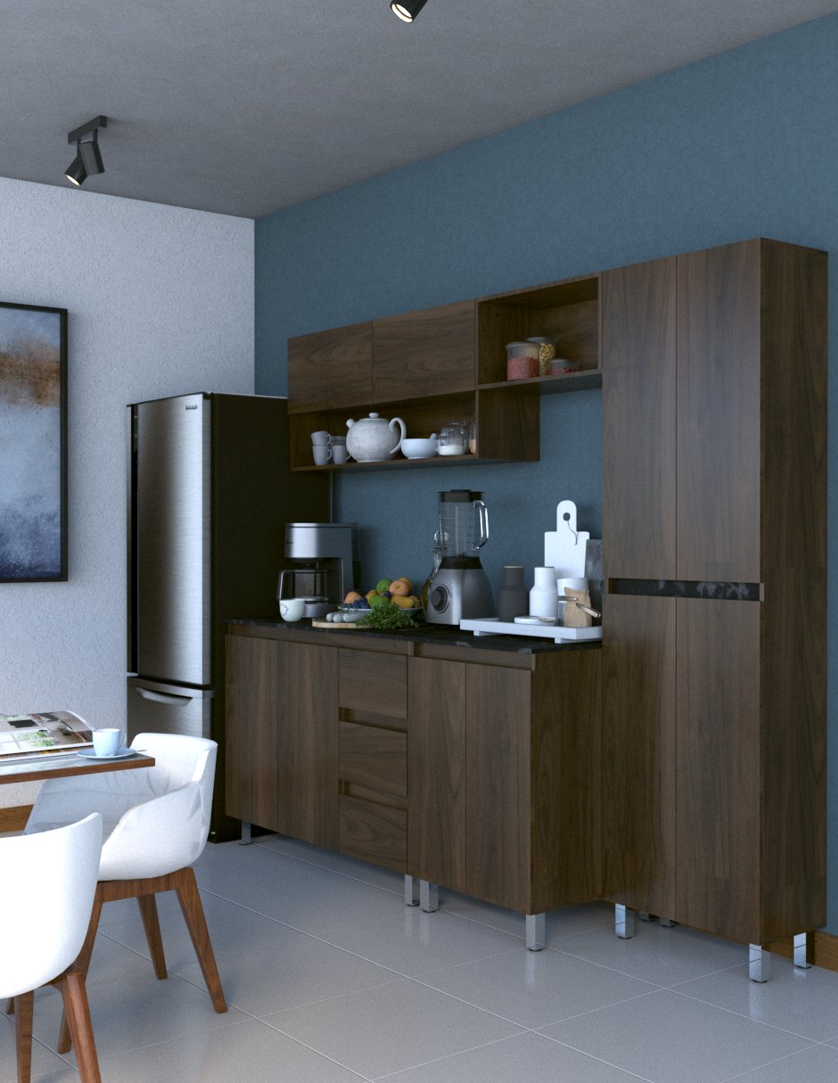 Cocina Integral ORQUIDIA Premium Para Tarja Minimalista