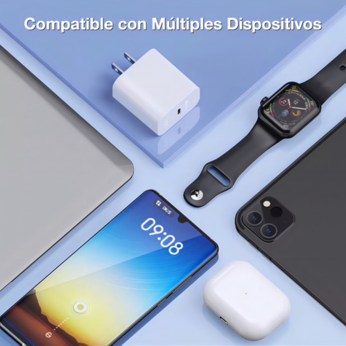 3 Pack Cargador Tipo C Pd 20w Carga Rápida Con Cable Usb C A C 1m 3a Compatible Para Ip 15 Samsung Galaxy S21 S20 Ultra S10 S9 BLANCO