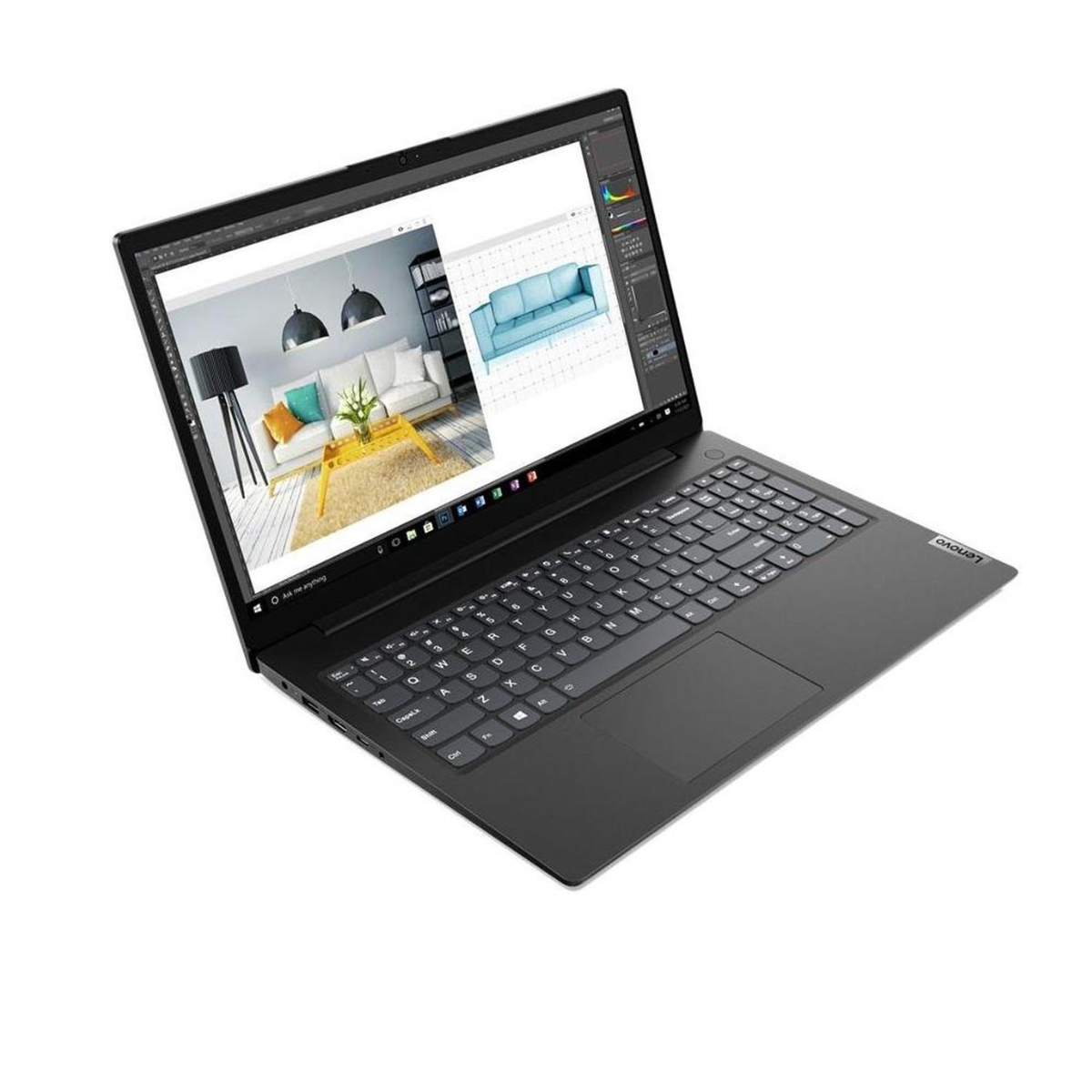 Laptop Lenovo V15 G2 IJL de 15,6" con pantalla LED, Intel Celeron N4500, 1,1 GHz, 4 GB de RAM, SSD de 128 GB, Windows 11, color negro (82QY00S4US)