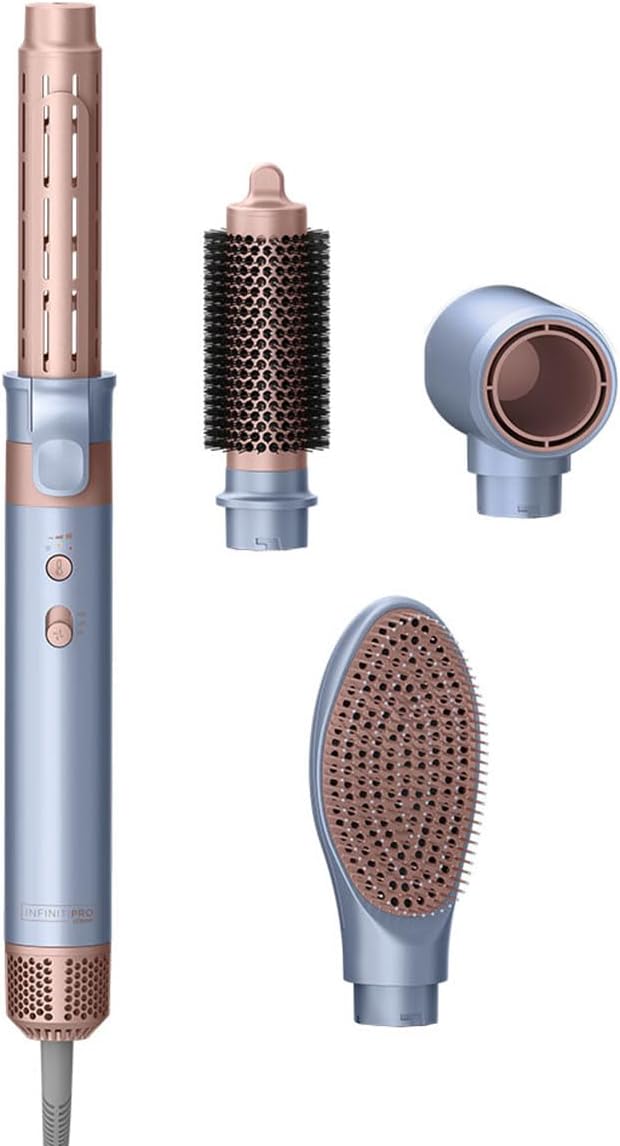 Multiestilizador Conair BC8100ES Infiniti Pro Digital Aire Glam 4 Cabezales Rosa/Plateado