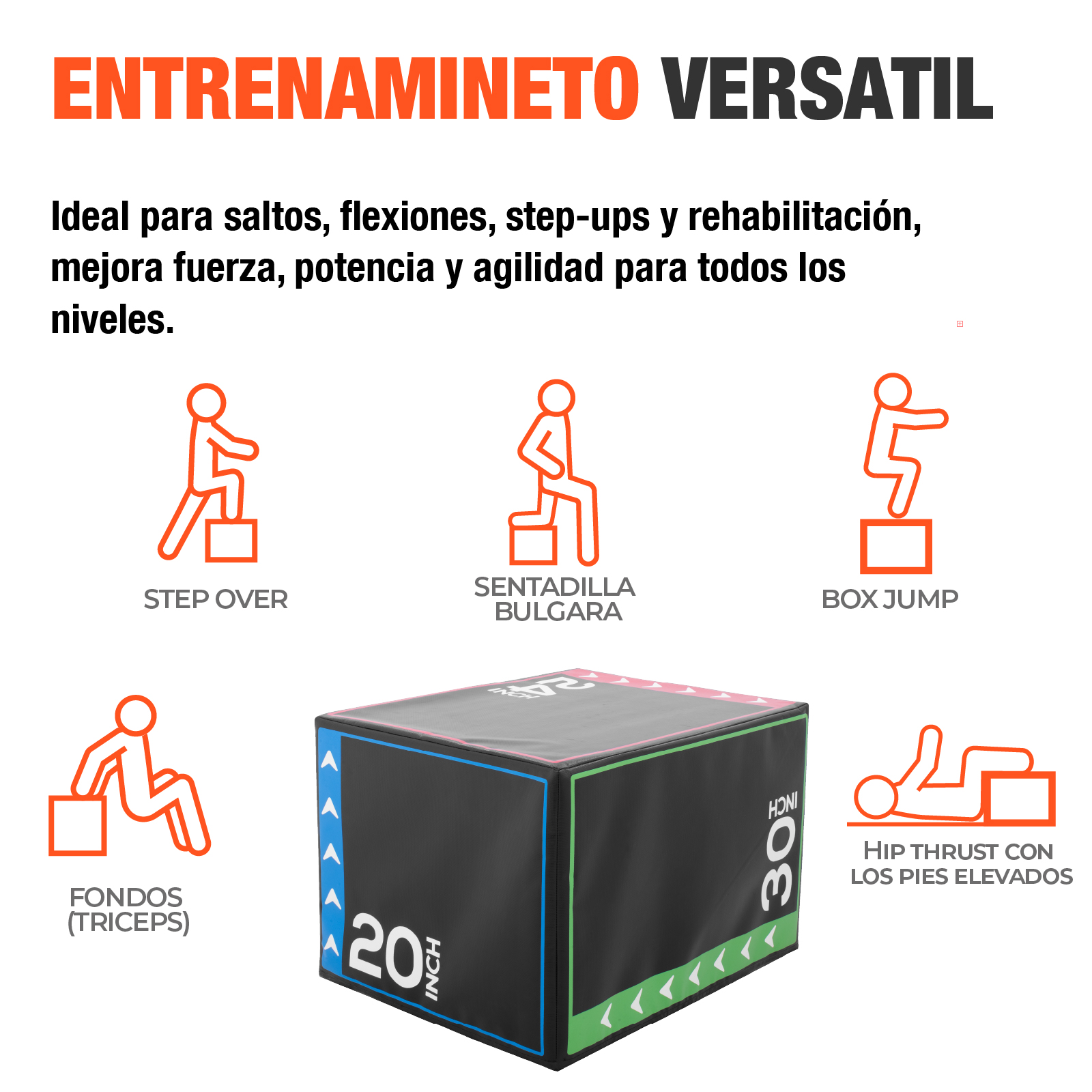 Banco Pliometrico Caja De Salto Crossfit 3 Alturas Altera